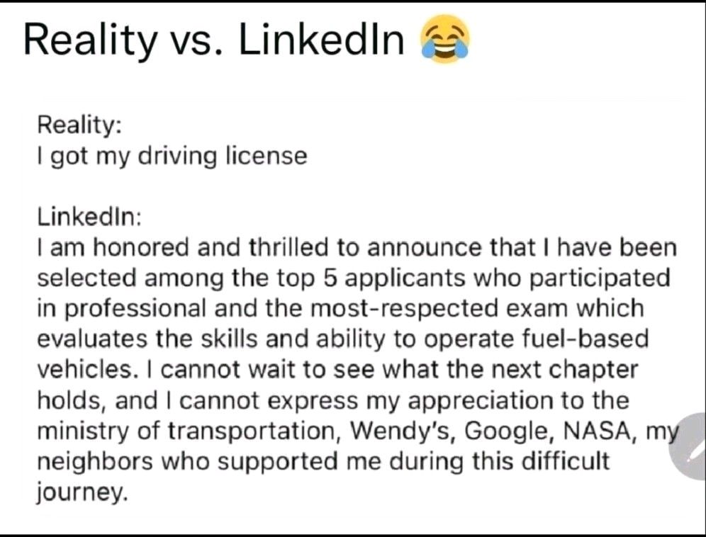 Another Famous Linkedin meme